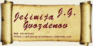 Jefimija Gvozdenov vizit kartica
